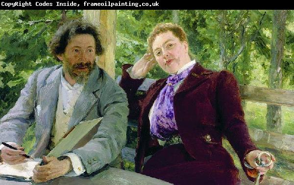 Ilya Repin Self portrait with Nordman